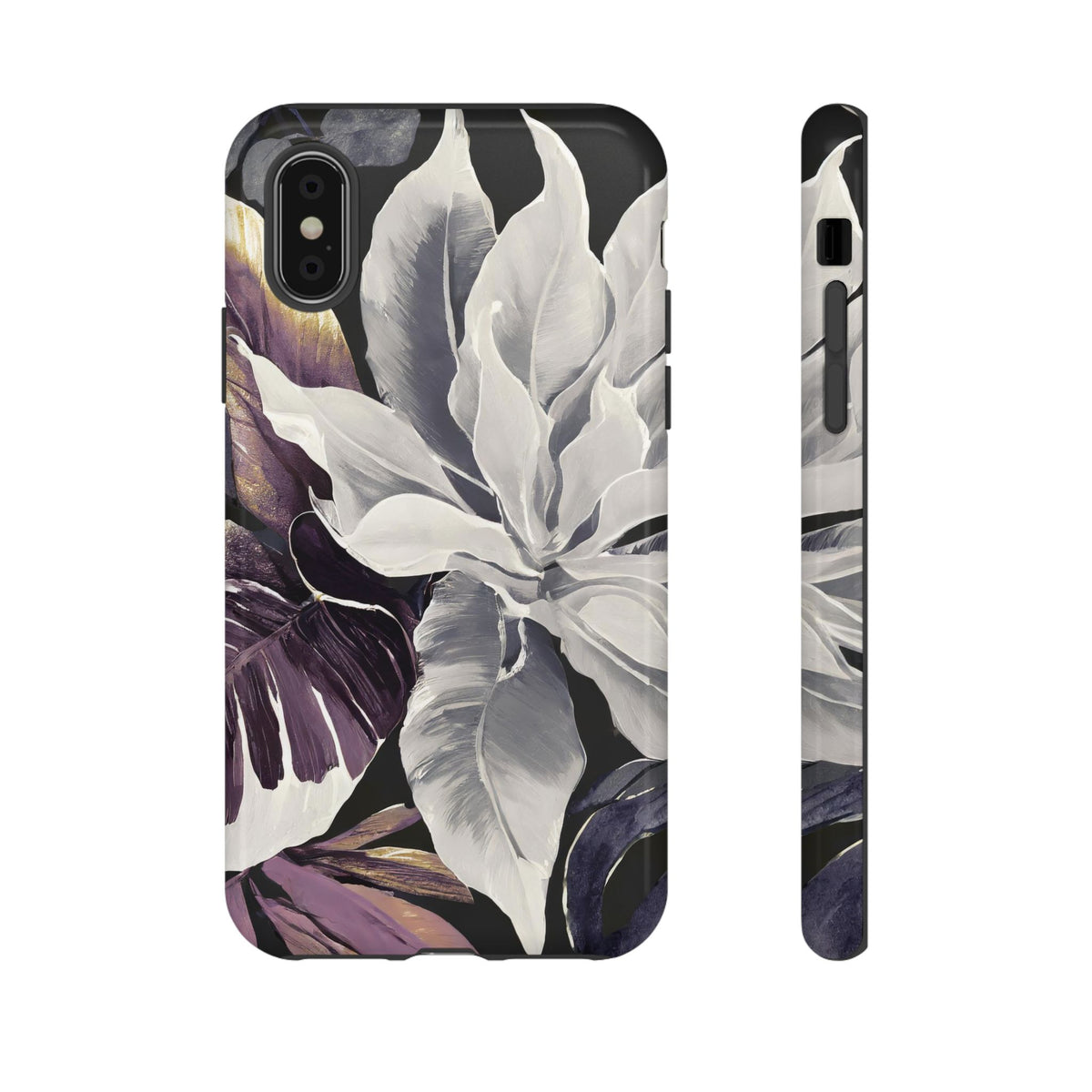White & Plum Floral Tough Phone Case - Studio 653