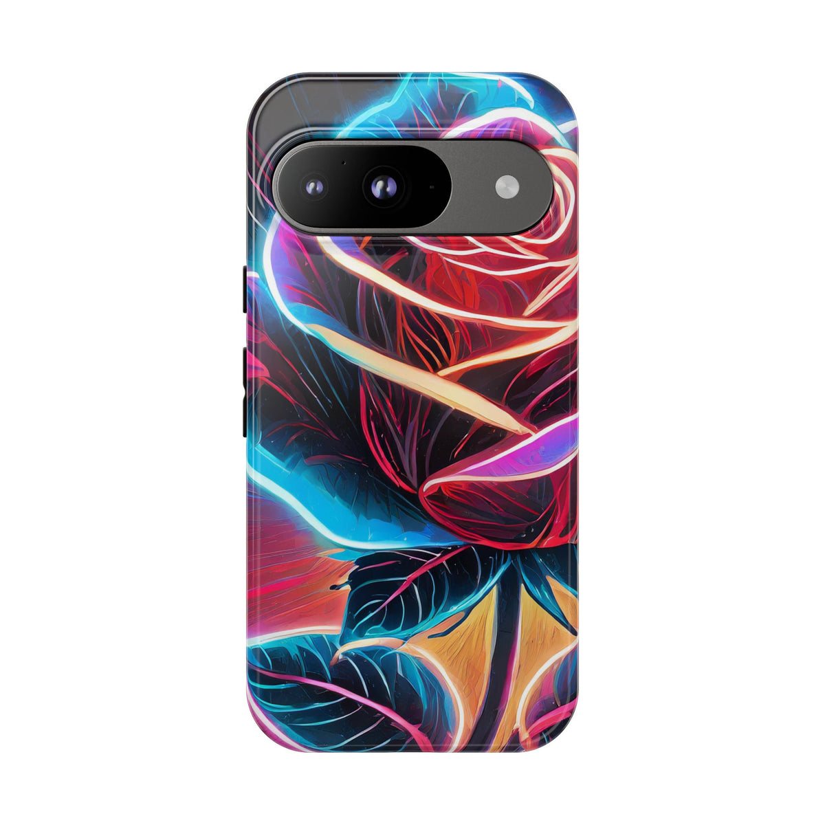 Artistic Neon Rose Tough Phone Case - Studio 653