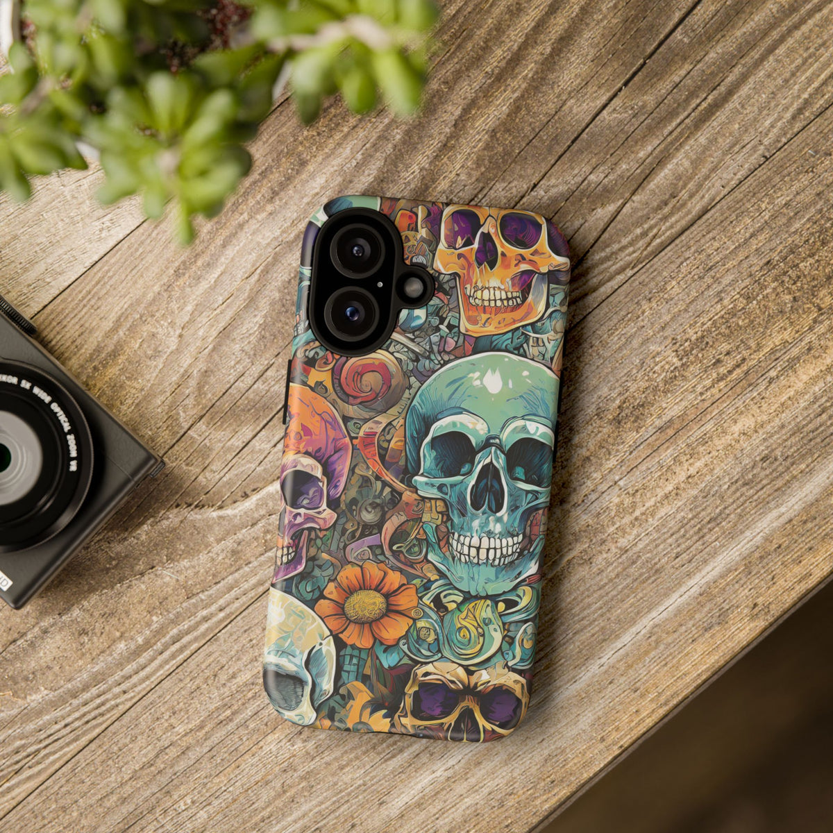 Artistic Skull Collage Tough Phone Case - Studio 653