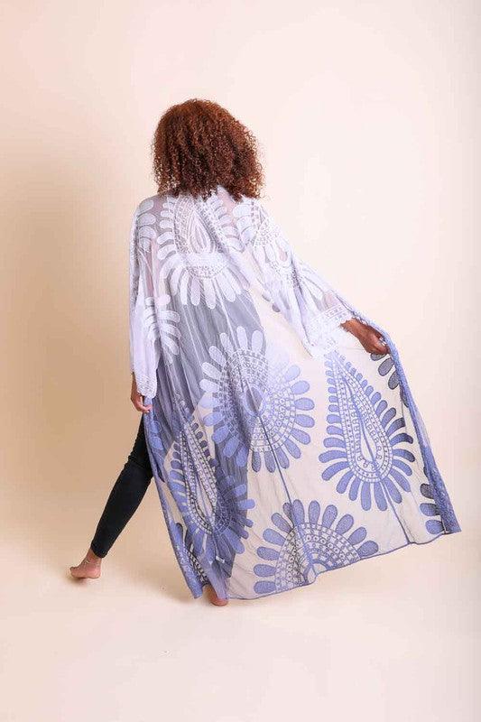 Ombre Bohemian Lace Kimono - Studio 653