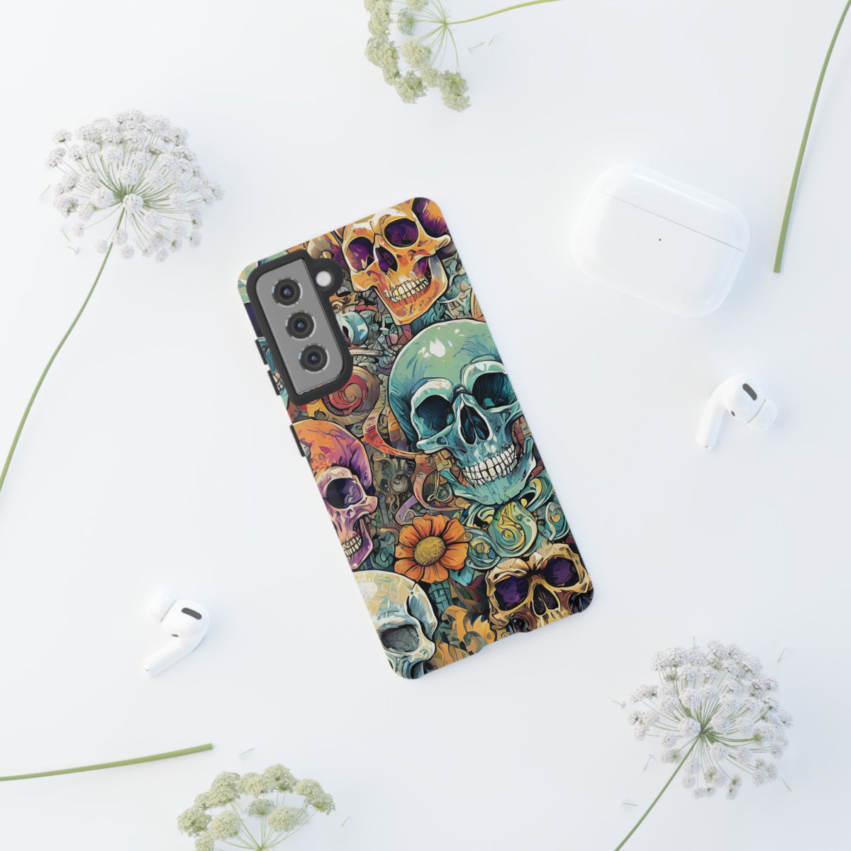 Artistic Skull Collage Tough Phone Case - Studio 653