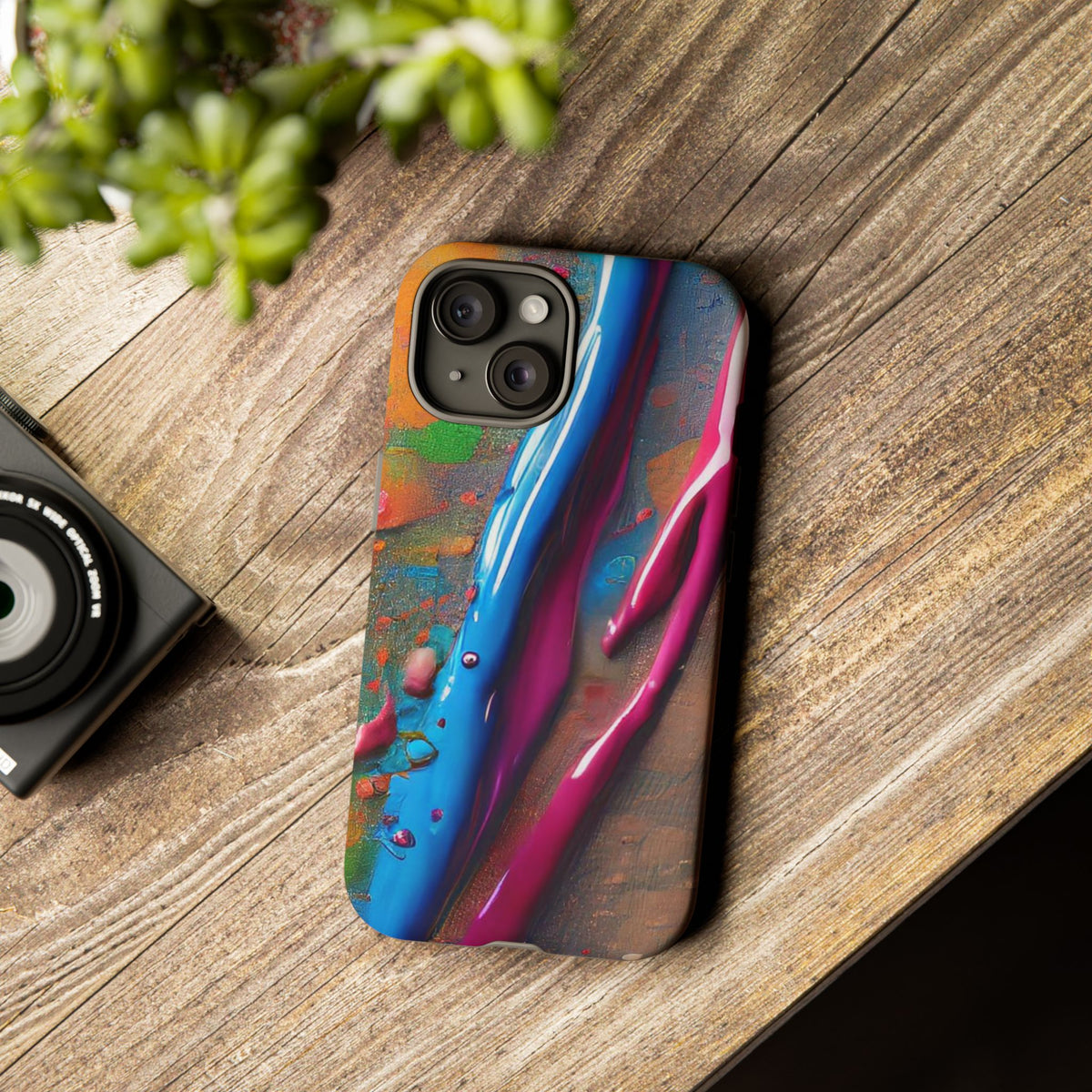 Colorful Artistic Paint Splatter Tough Phone Case - Studio 653