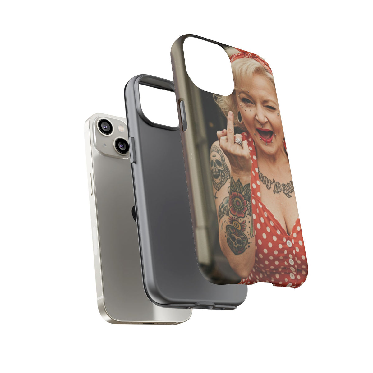 Rebellious Tattooed Betty White Tough Phone Case - Studio 653