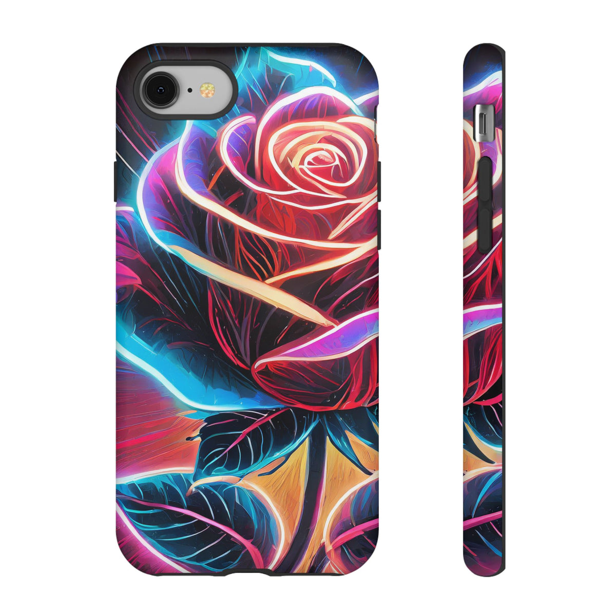 Artistic Neon Rose Tough Phone Case - Studio 653