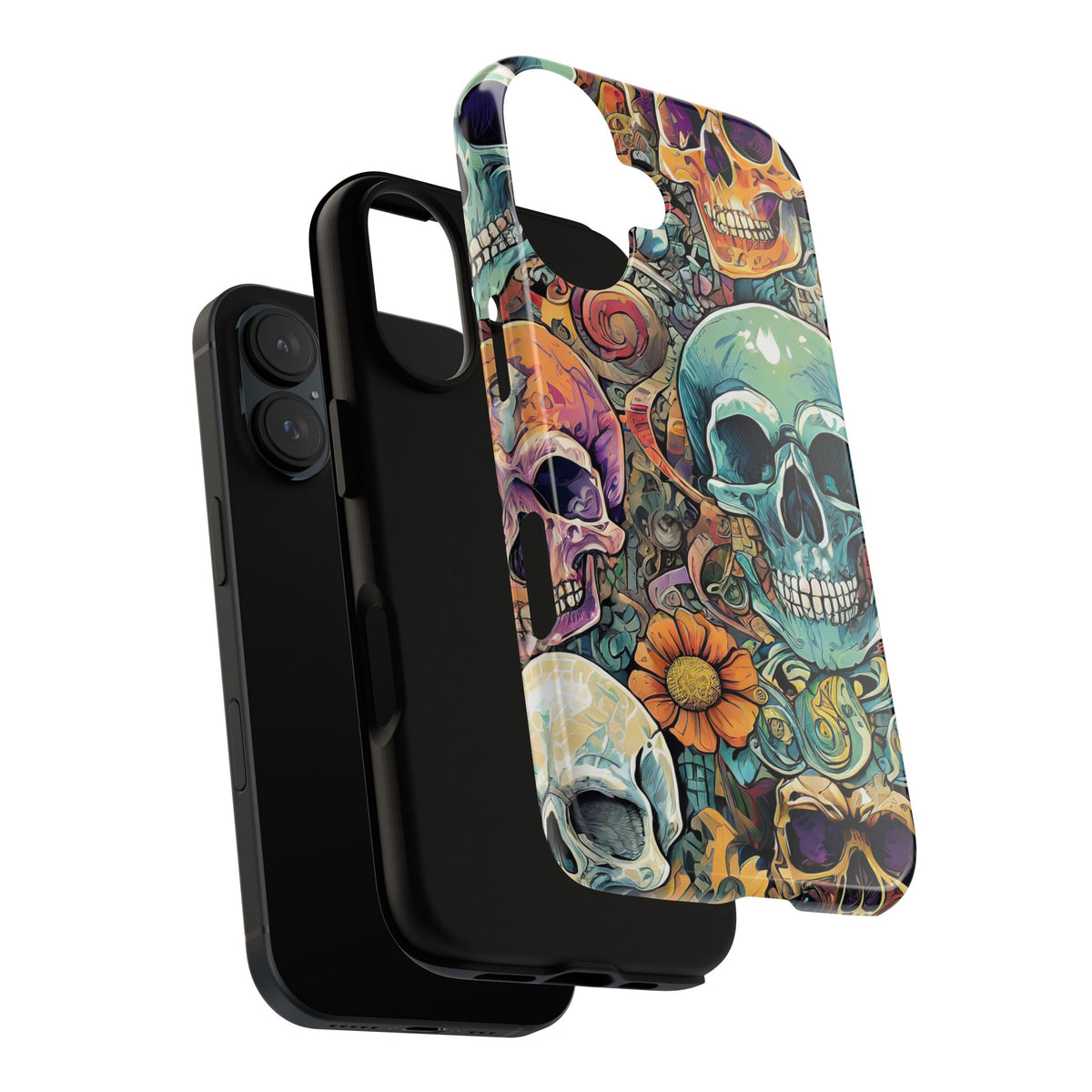 Artistic Skull Collage Tough Phone Case - Studio 653