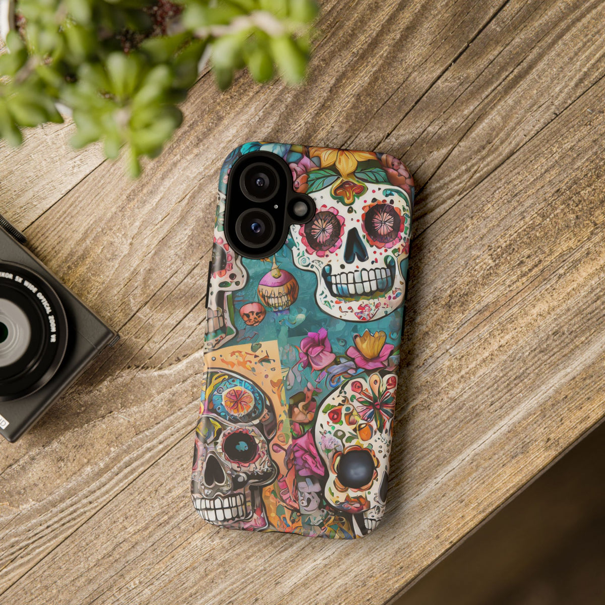 Vibrant Sugar Skull Tough Phone Case - Studio 653