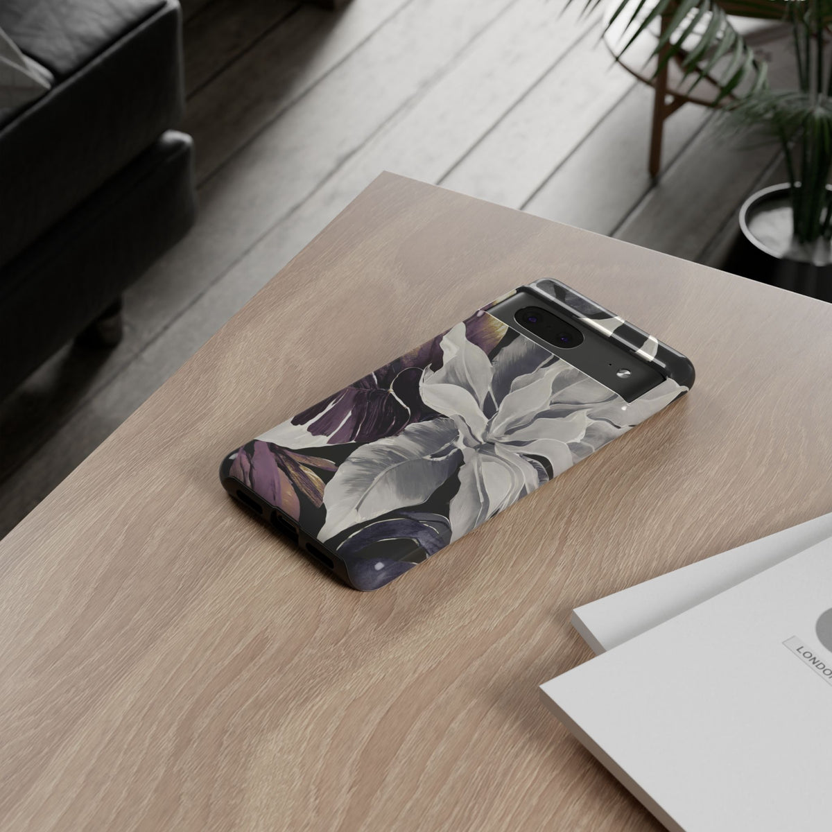 White & Plum Floral Tough Phone Case - Studio 653