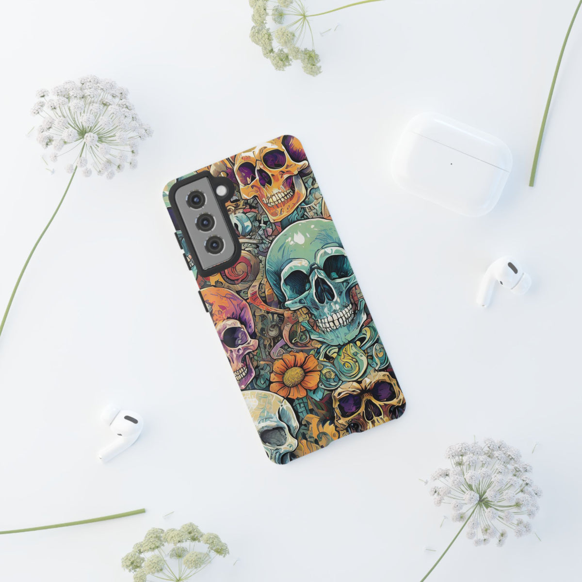 Artistic Skull Collage Tough Phone Case - Studio 653
