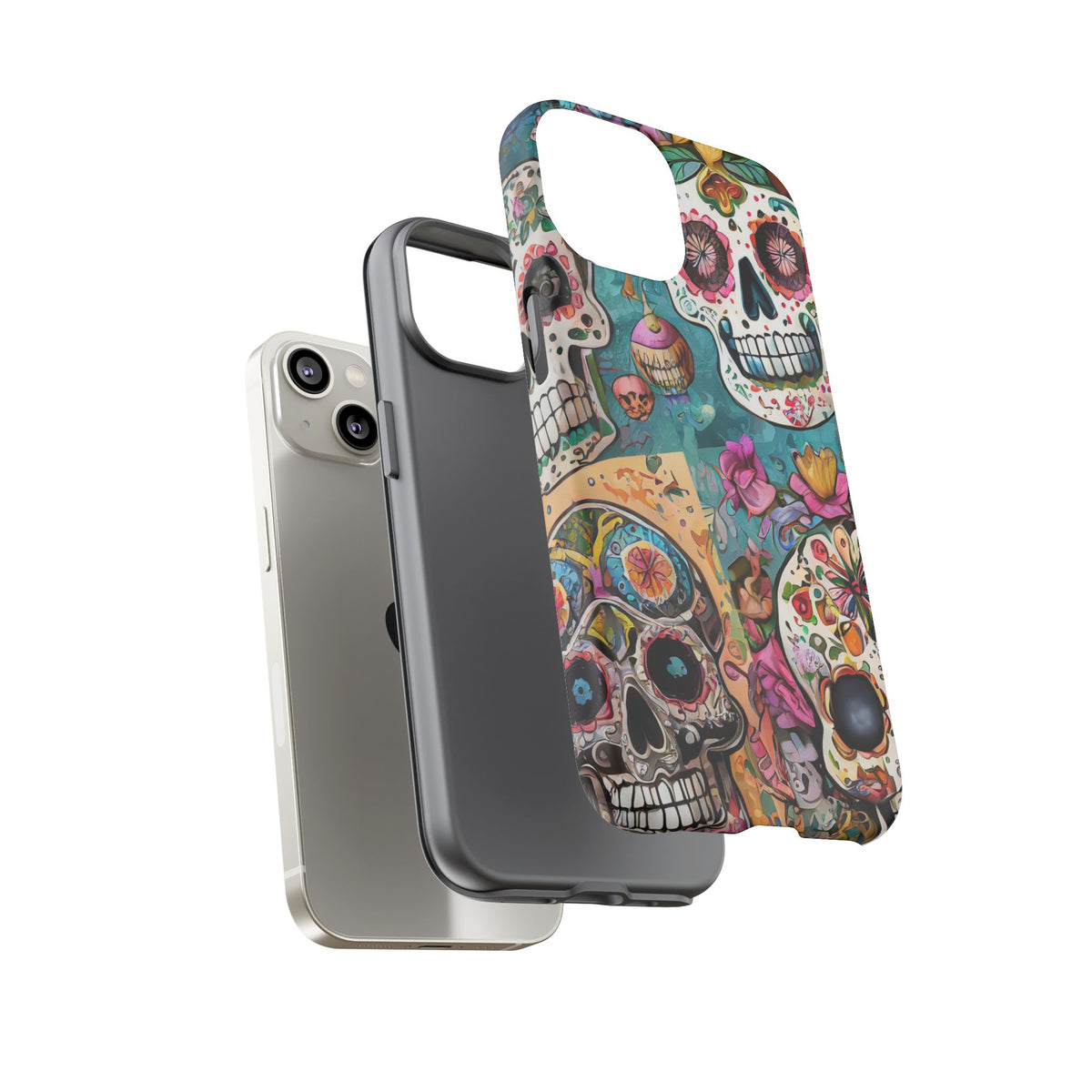 Vibrant Sugar Skull Tough Phone Case - Studio 653