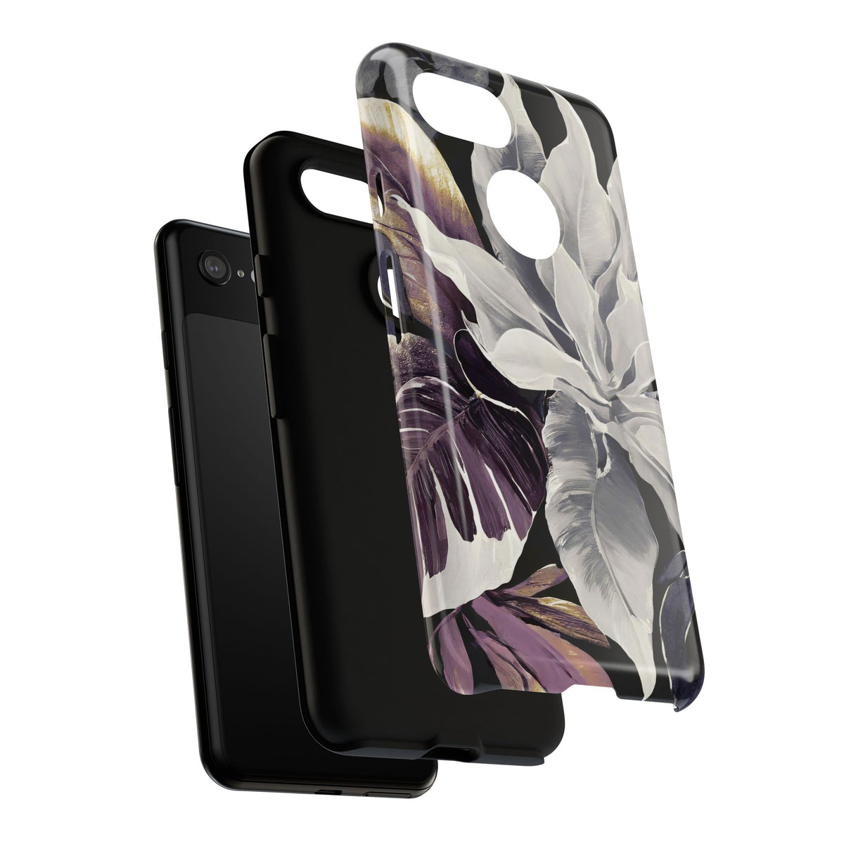White & Plum Floral Tough Phone Case - Studio 653