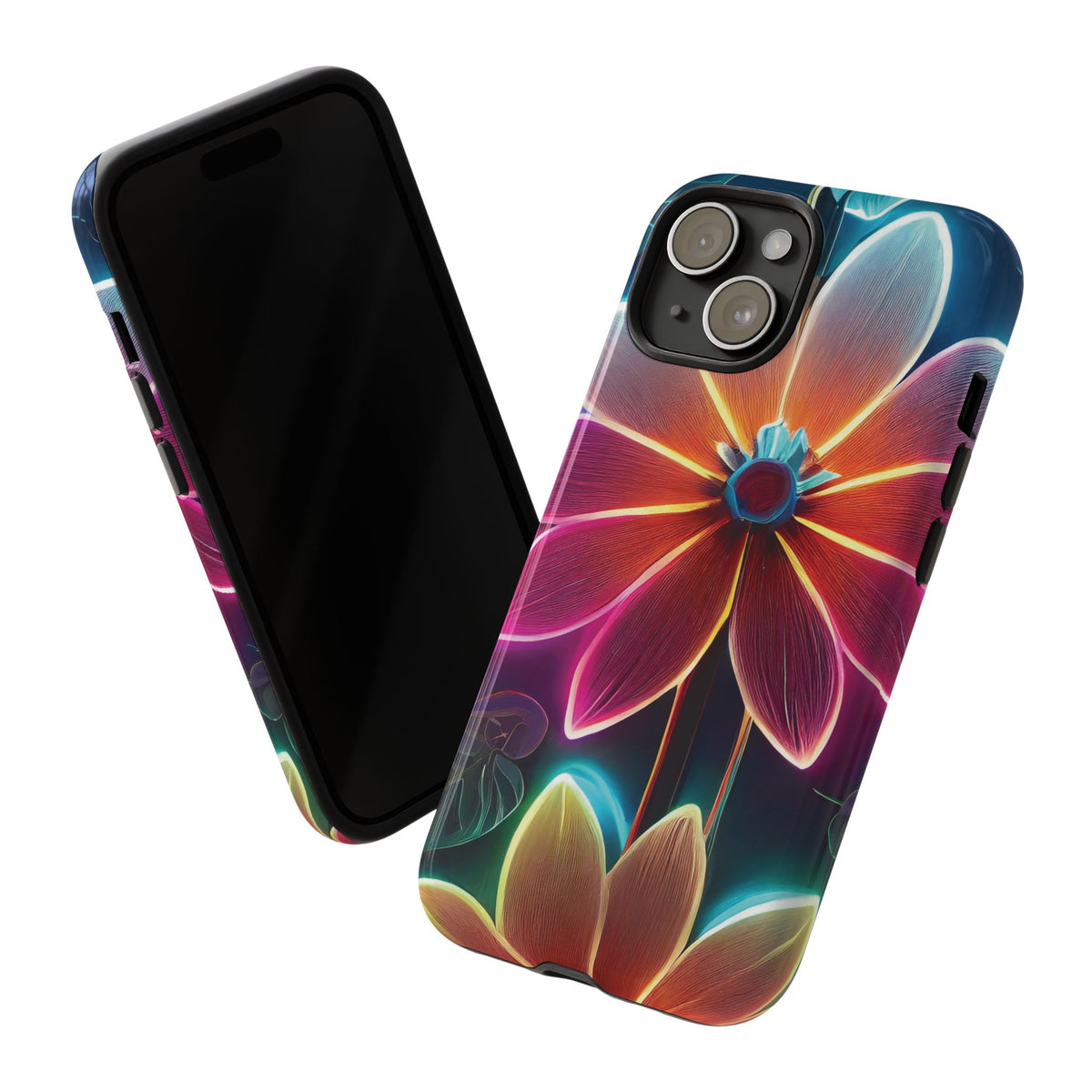 Vibrant Neon Flowers Tough Phone Case - Studio 653