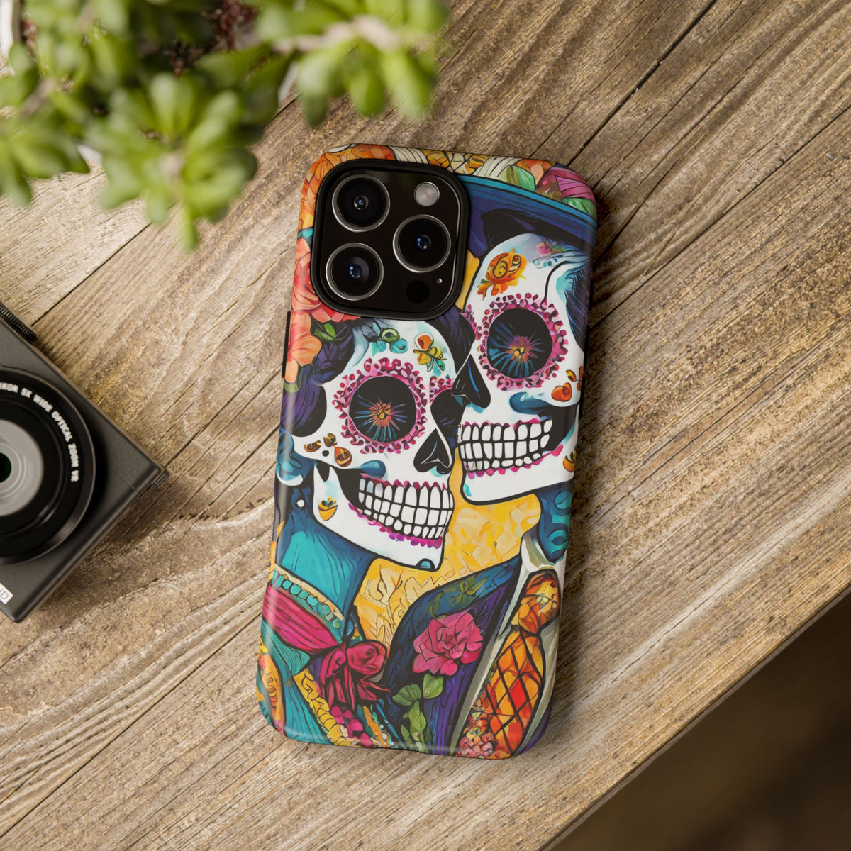 Loving Sugar Skull Couple Tough Phone Case - Studio 653