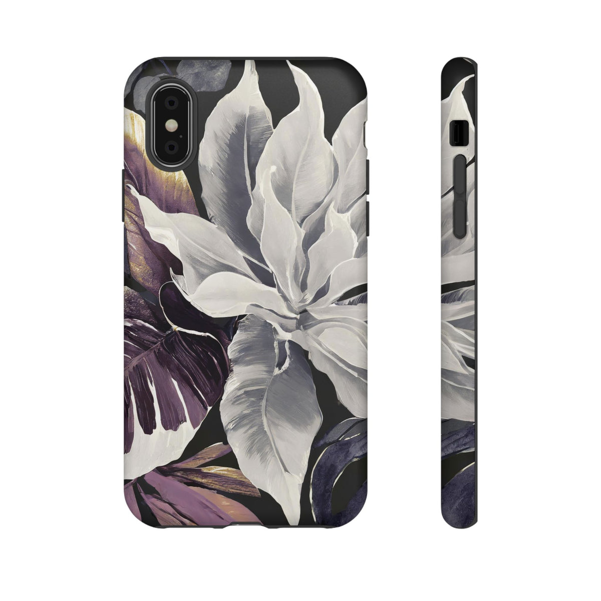 White & Plum Floral Tough Phone Case - Studio 653