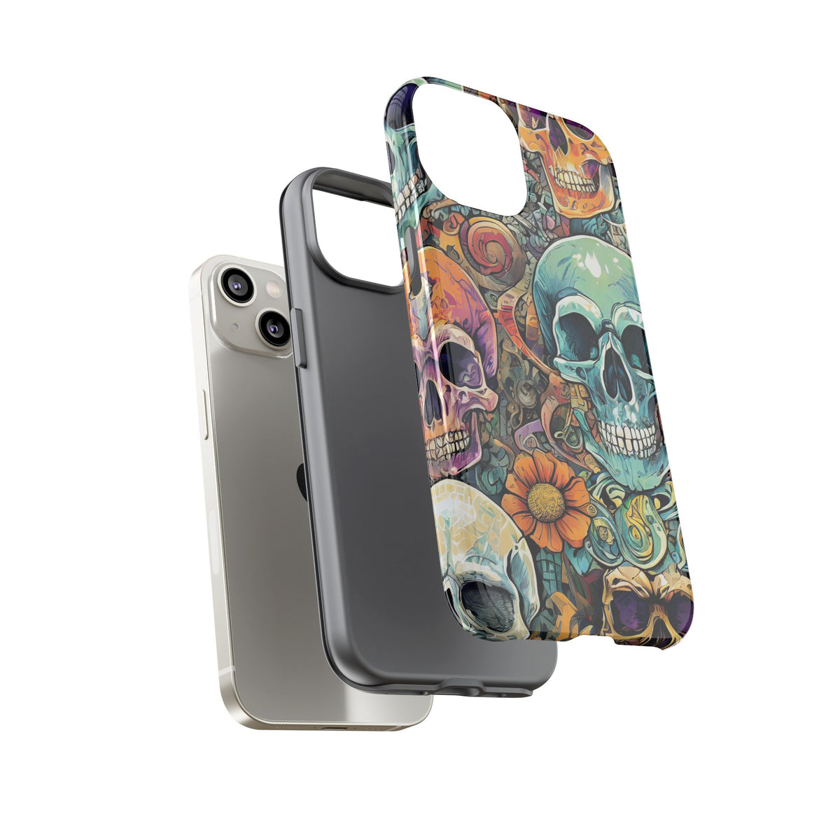 Artistic Skull Collage Tough Phone Case - Studio 653