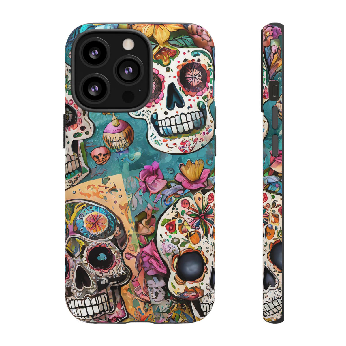Vibrant Sugar Skull Tough Phone Case - Studio 653