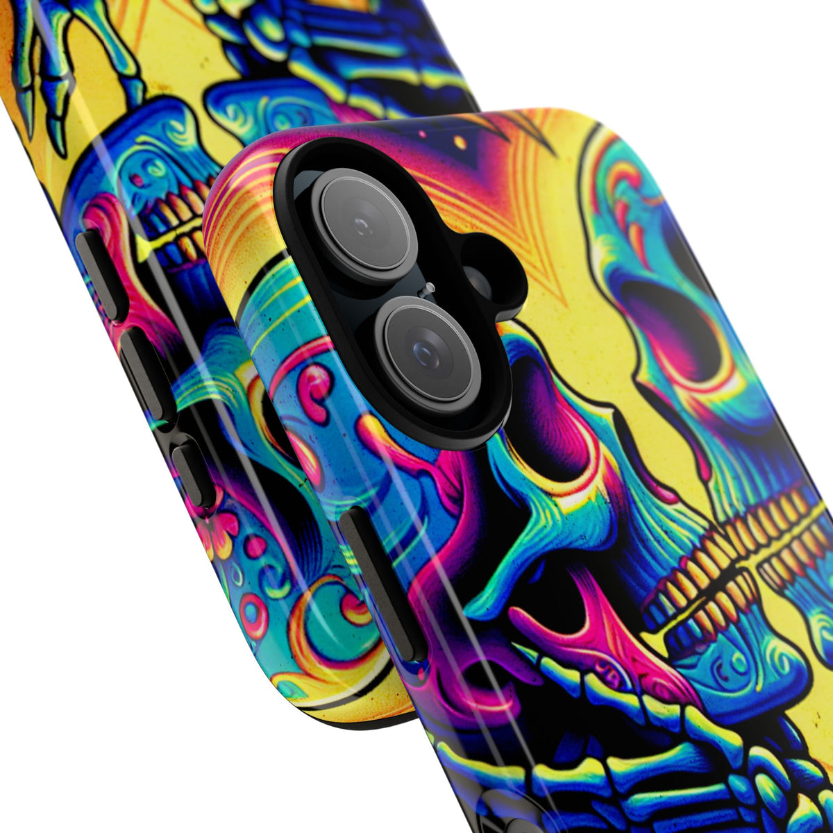 Colorful Skull Couple Tough Phone Case - Studio 653