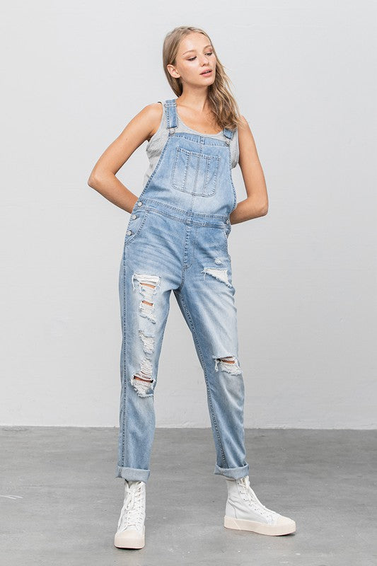 Insane Gene Heavy Body Premium Destroyed Denim Overalls - Studio 653