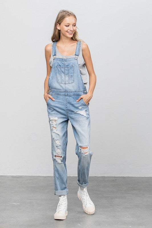 Insane Gene Heavy Body Premium Destroyed Denim Overalls - Studio 653