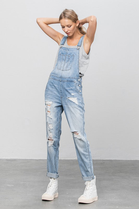 Insane Gene Heavy Body Premium Destroyed Denim Overalls - Studio 653