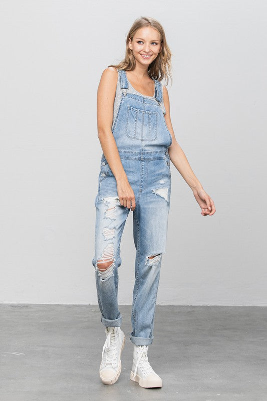 Insane Gene Heavy Body Premium Destroyed Denim Overalls - Studio 653