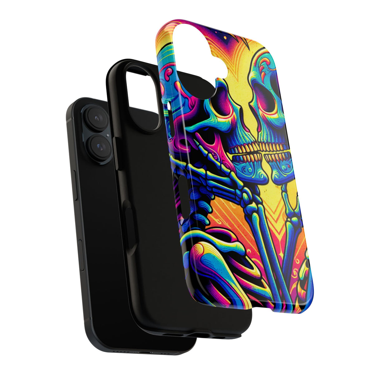 Colorful Skull Couple Tough Phone Case - Studio 653