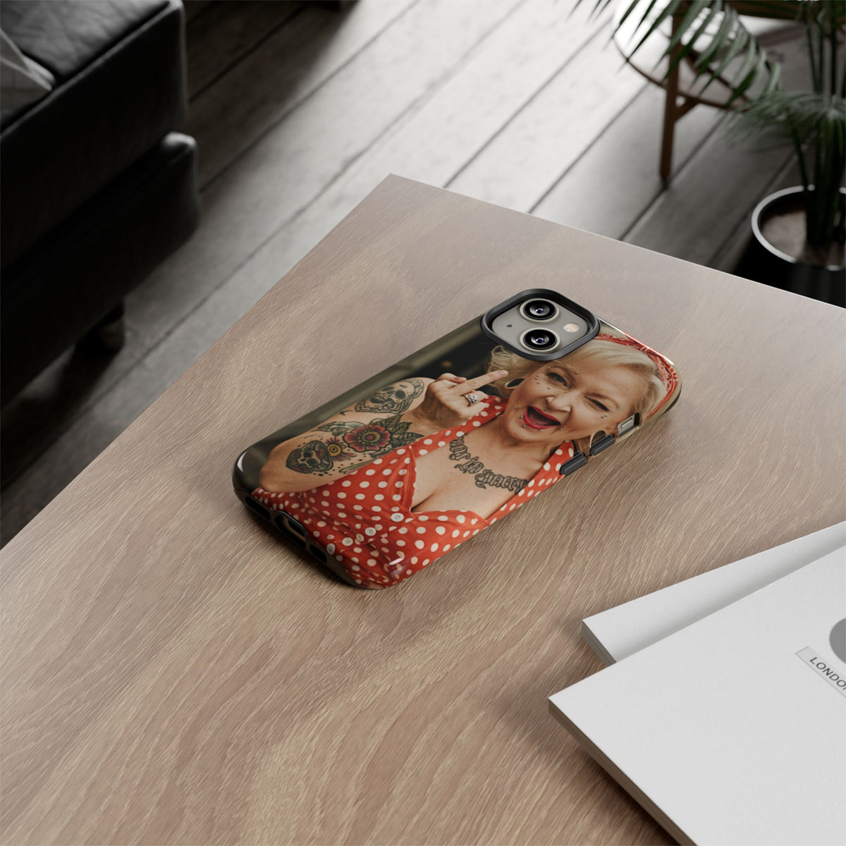 Rebellious Tattooed Betty White Tough Phone Case - Studio 653