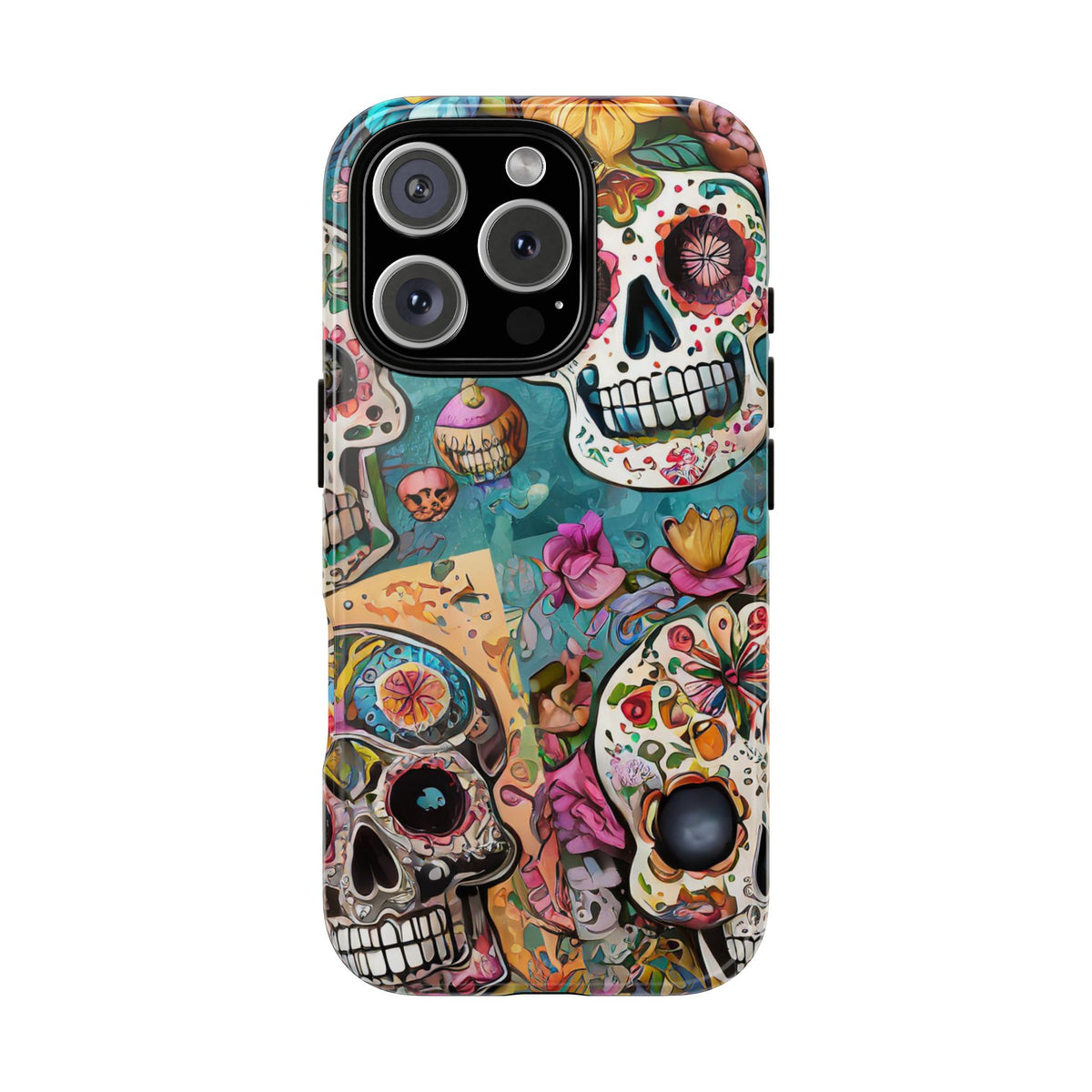 Vibrant Sugar Skull Tough Phone Case - Studio 653