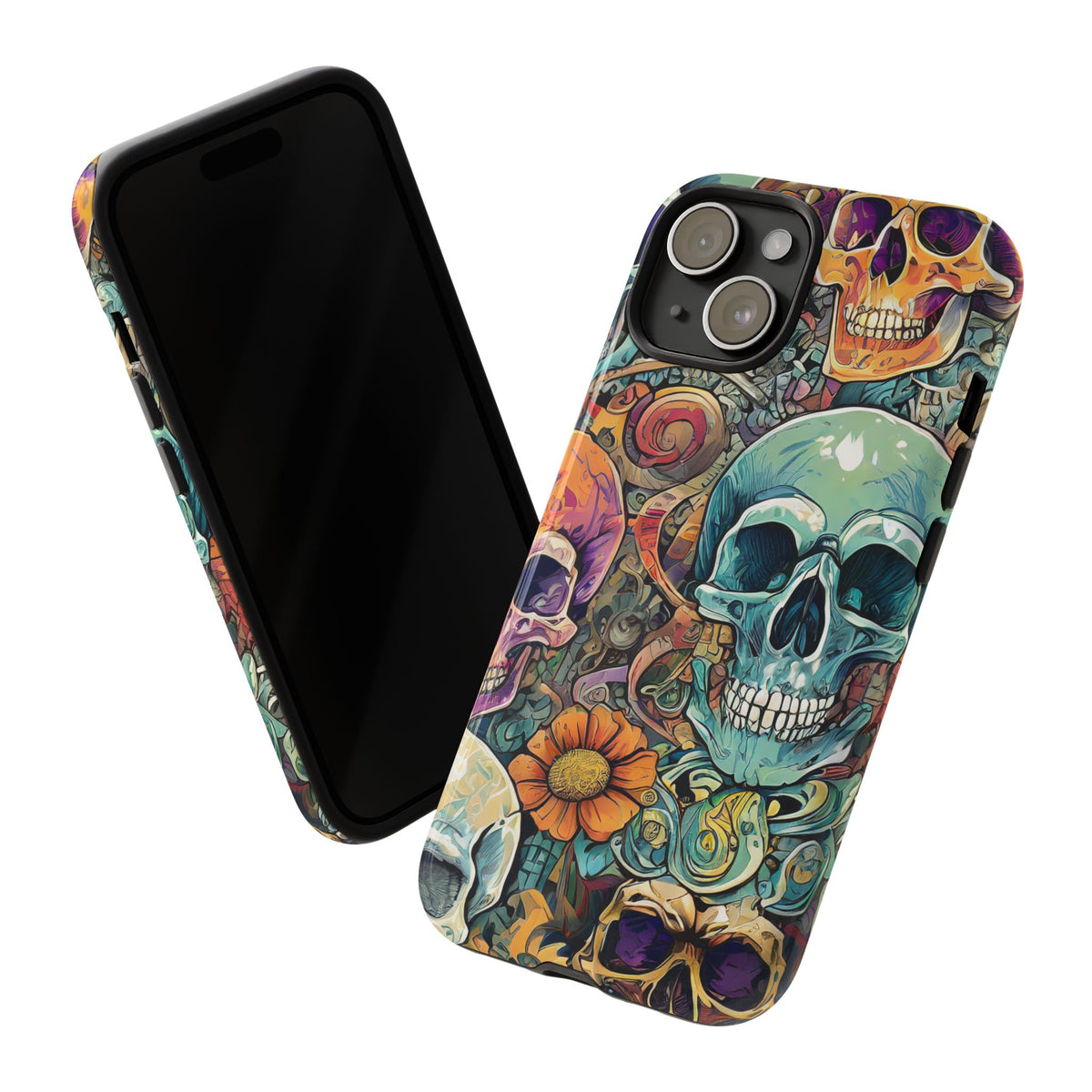 Artistic Skull Collage Tough Phone Case - Studio 653