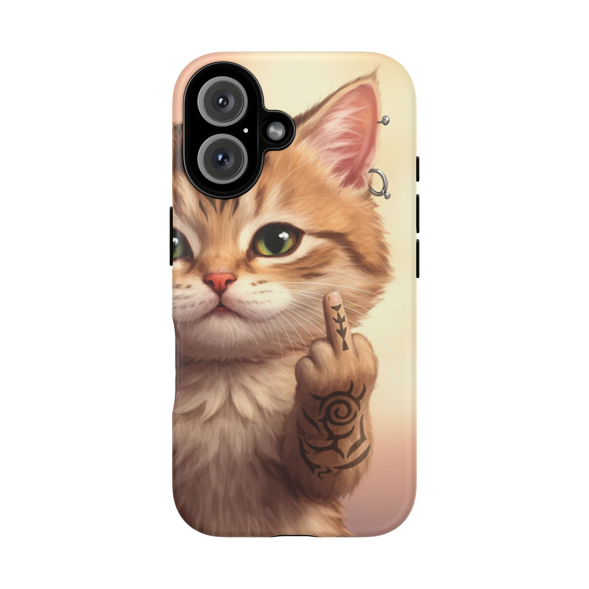 Evil Kitty Giving the Bird Tough Phone Case - Studio 653