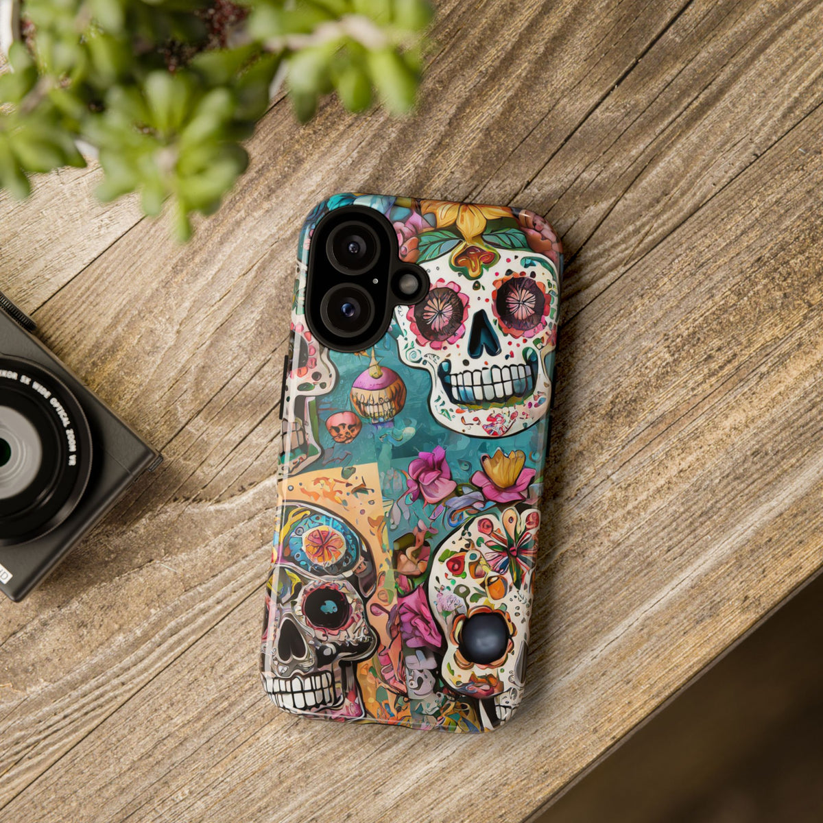 Vibrant Sugar Skull Tough Phone Case - Studio 653