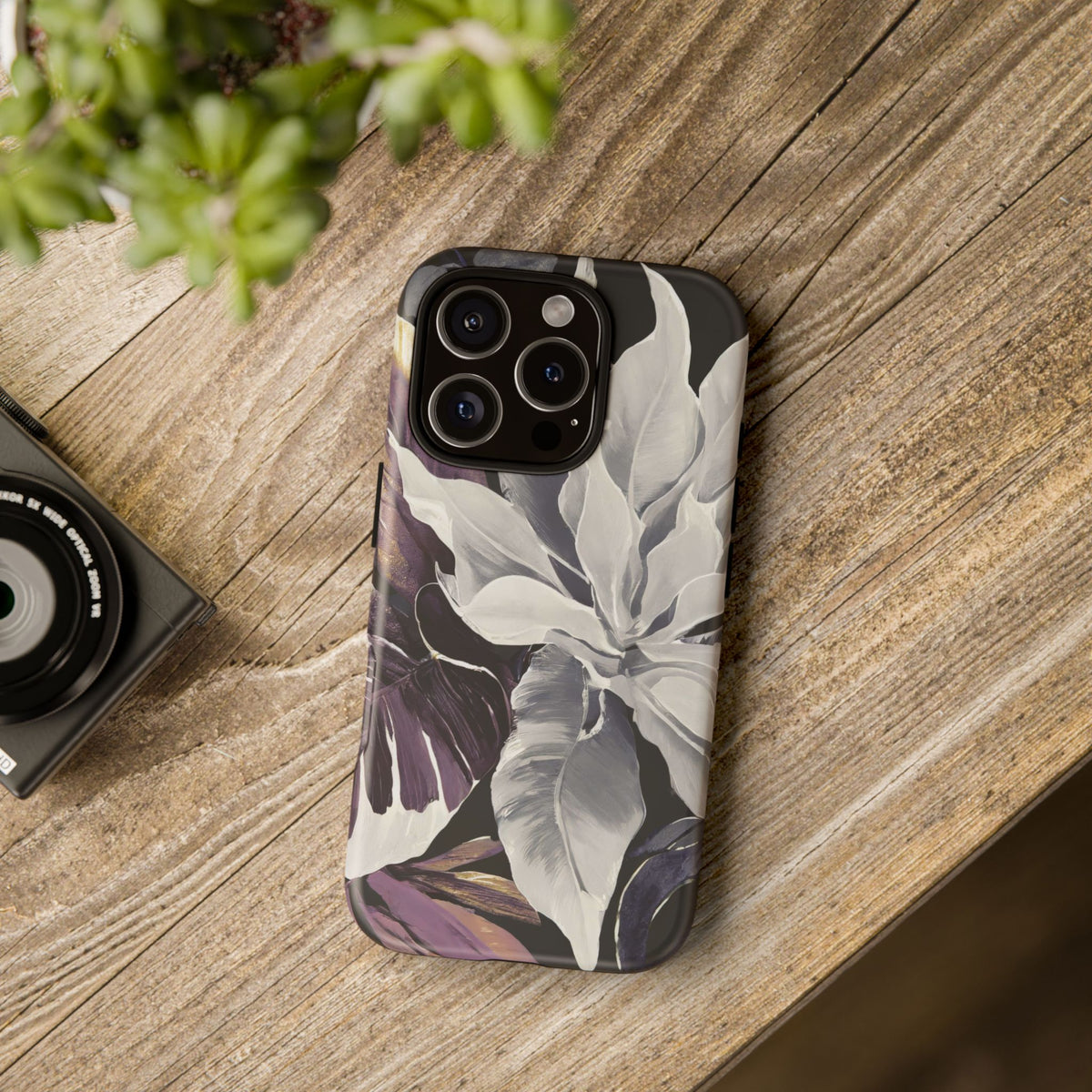 White & Plum Floral Tough Phone Case - Studio 653