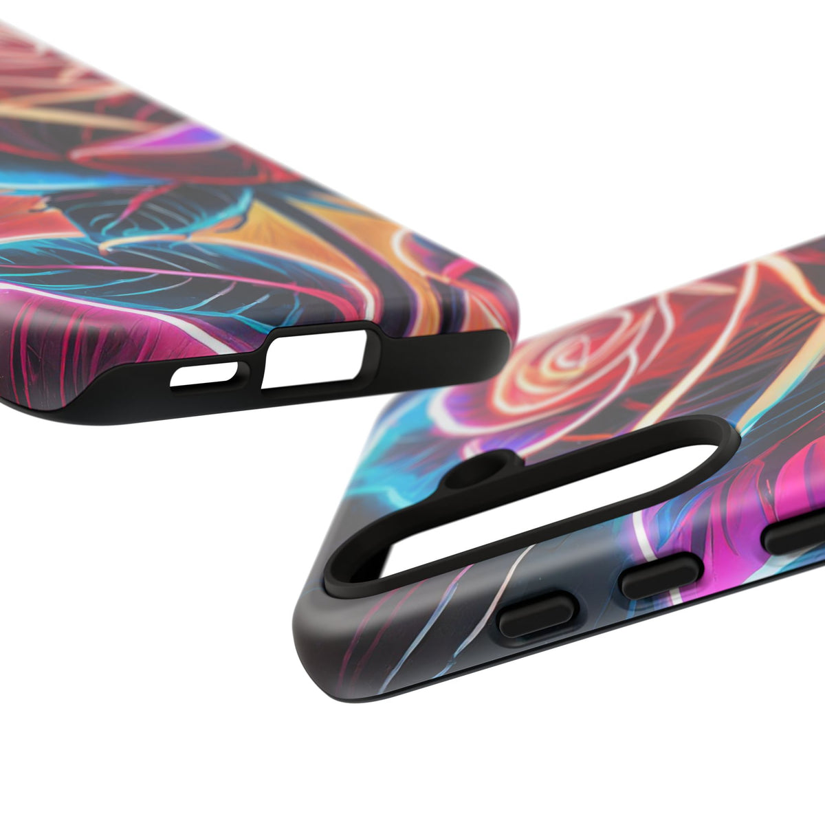Artistic Neon Rose Tough Phone Case - Studio 653