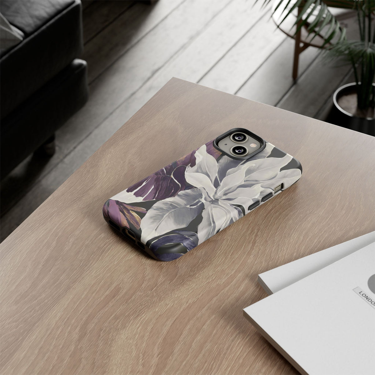 White & Plum Floral Tough Phone Case - Studio 653