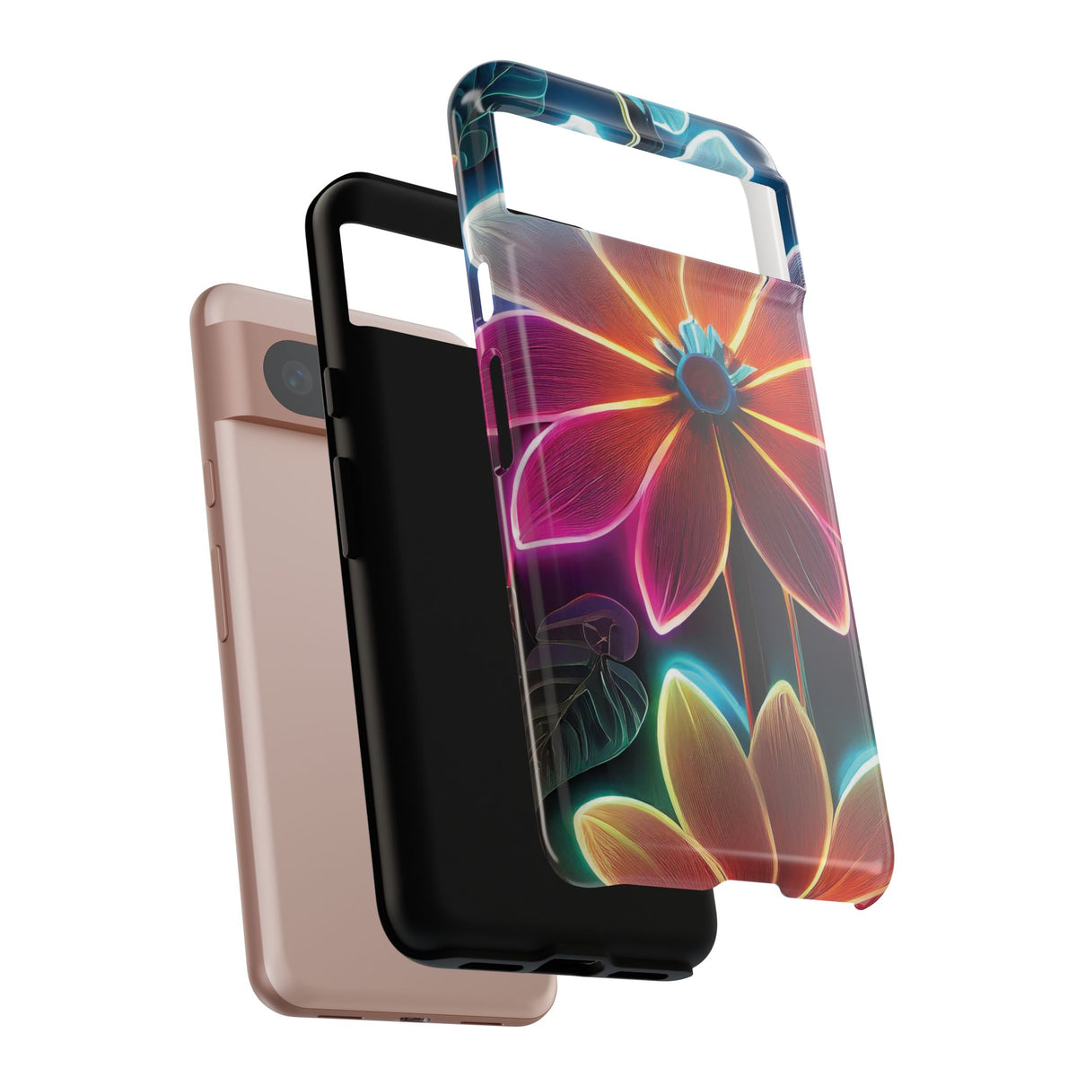 Vibrant Neon Flowers Tough Phone Case - Studio 653