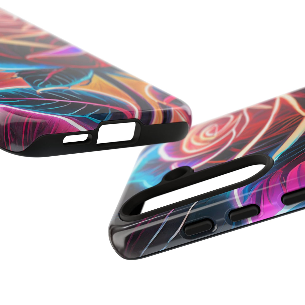 Artistic Neon Rose Tough Phone Case - Studio 653