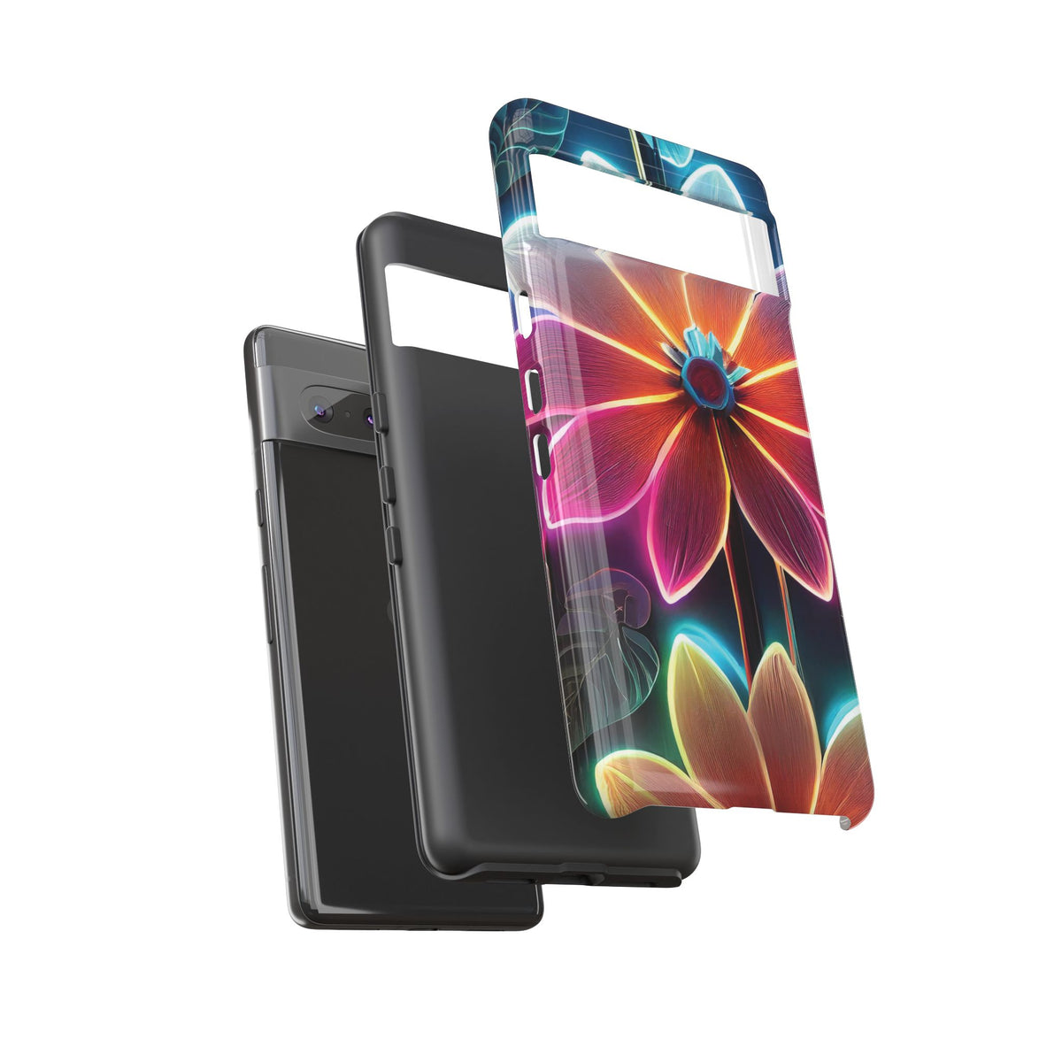 Vibrant Neon Flowers Tough Phone Case - Studio 653