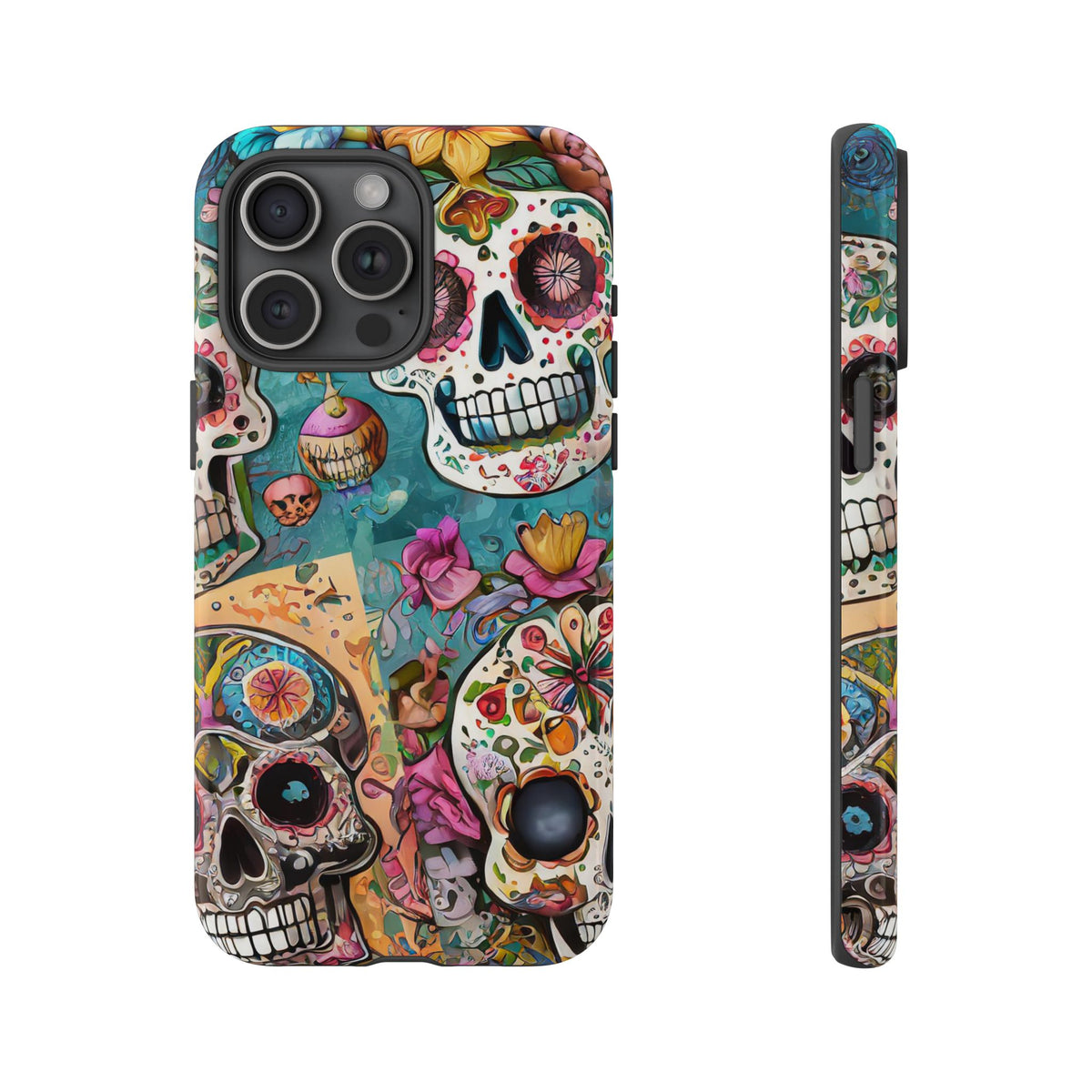 Vibrant Sugar Skull Tough Phone Case - Studio 653