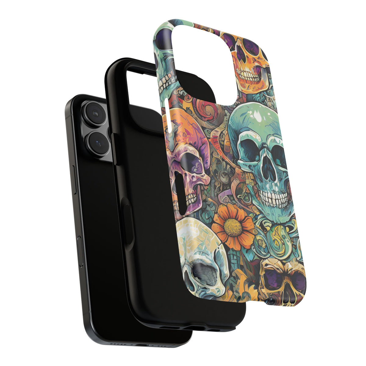 Artistic Skull Collage Tough Phone Case - Studio 653