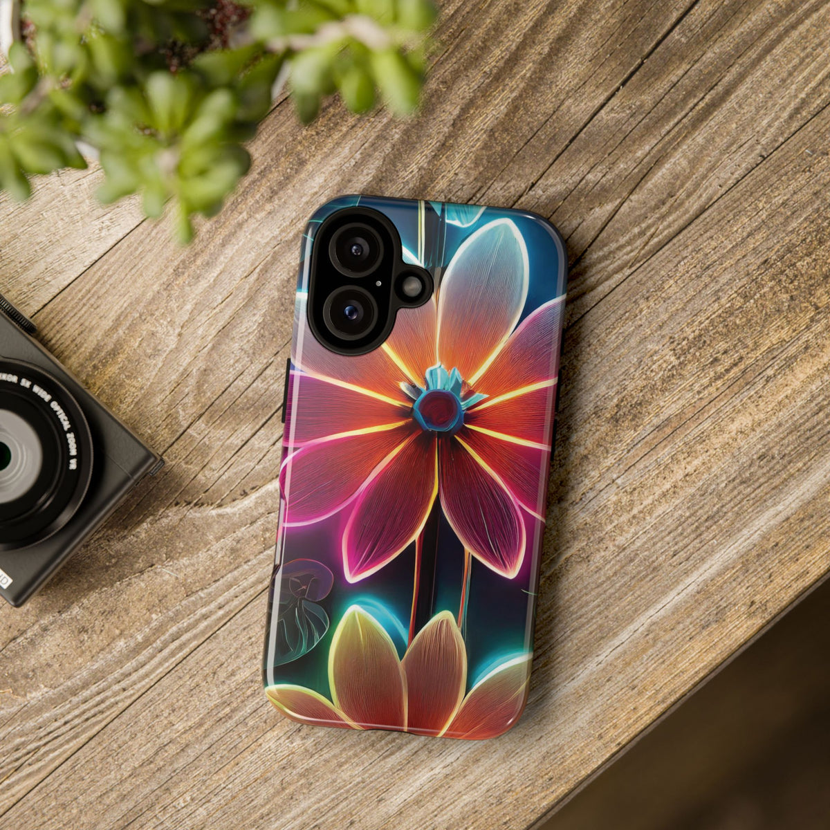 Vibrant Neon Flowers Tough Phone Case - Studio 653