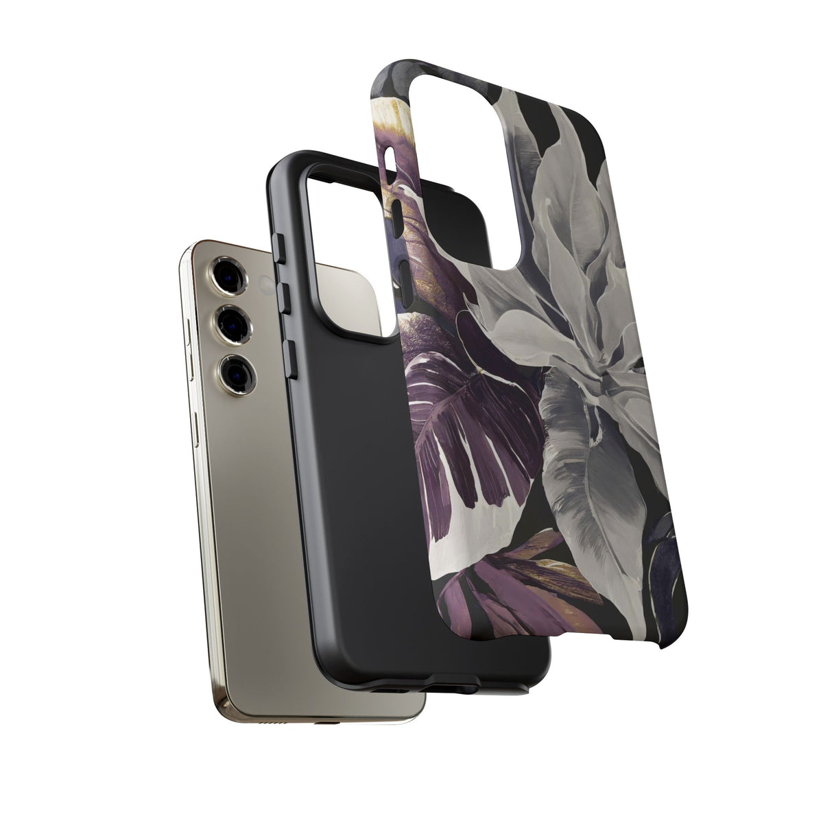 White & Plum Floral Tough Phone Case - Studio 653