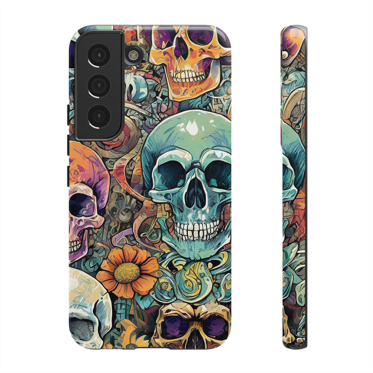 Artistic Skull Collage Tough Phone Case - Studio 653