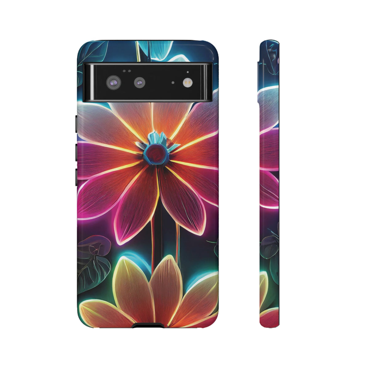 Vibrant Neon Flowers Tough Phone Case - Studio 653