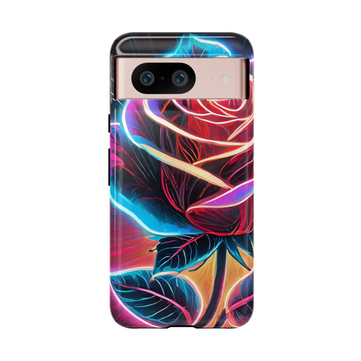 Artistic Neon Rose Tough Phone Case - Studio 653