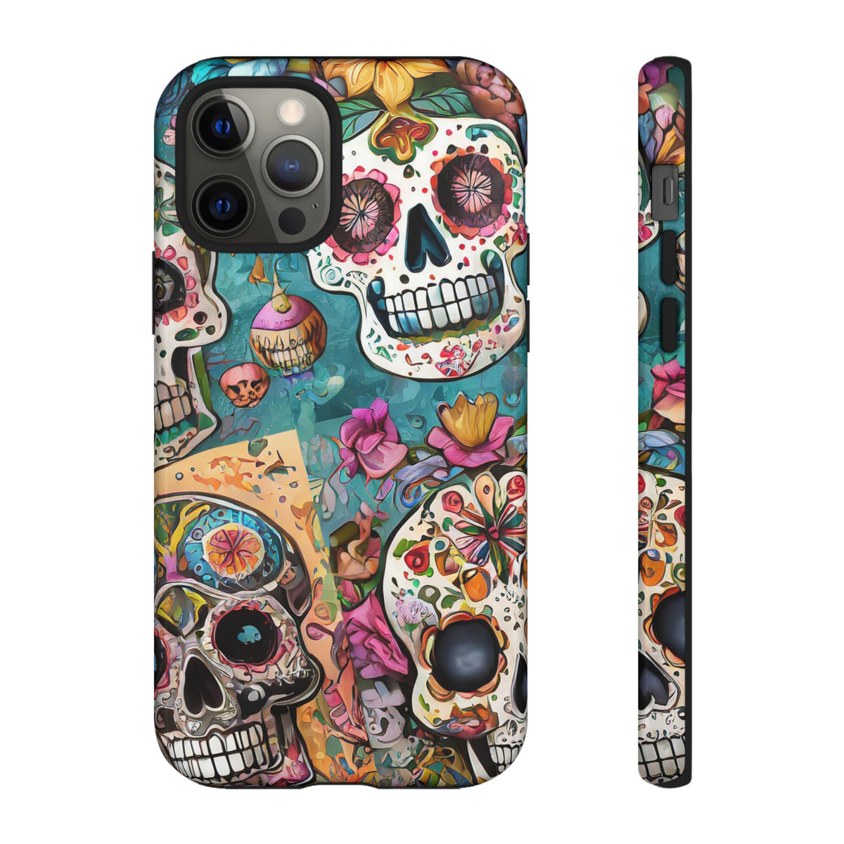 Vibrant Sugar Skull Tough Phone Case - Studio 653