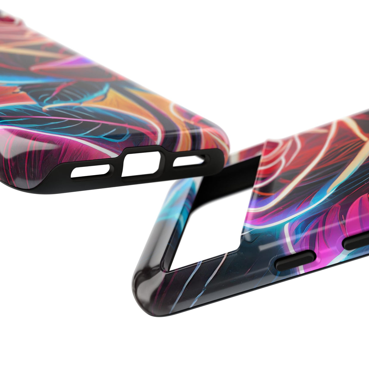 Artistic Neon Rose Tough Phone Case - Studio 653