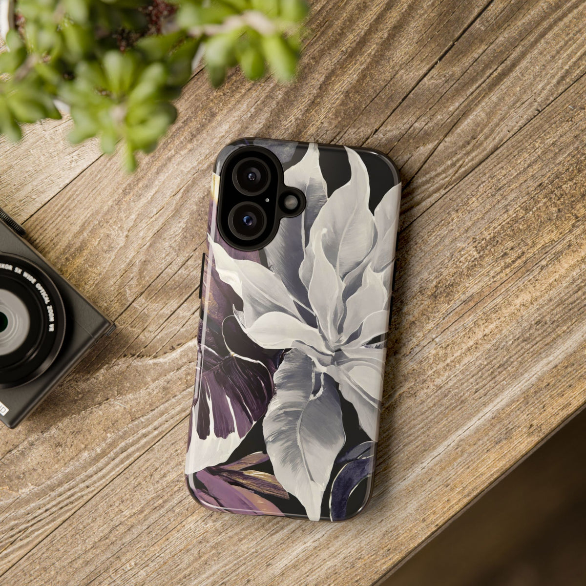 White & Plum Floral Tough Phone Case - Studio 653