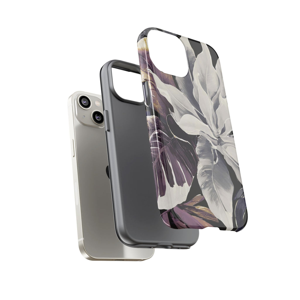 White & Plum Floral Tough Phone Case - Studio 653