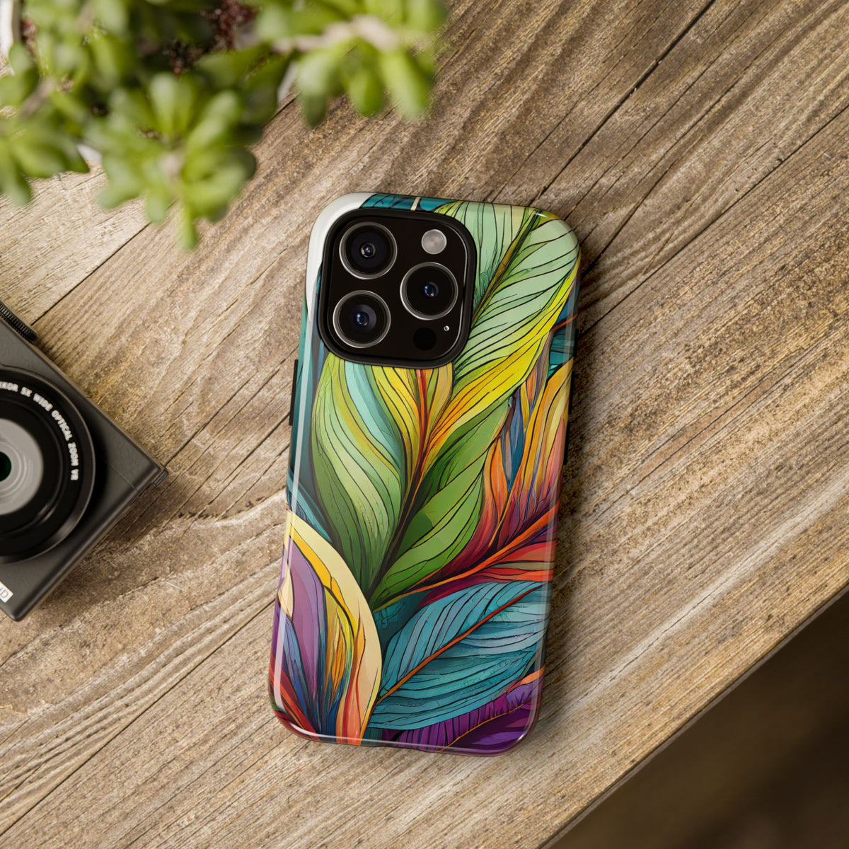 Vibrant Tropical Leaf Tough Phone Case - Studio 653