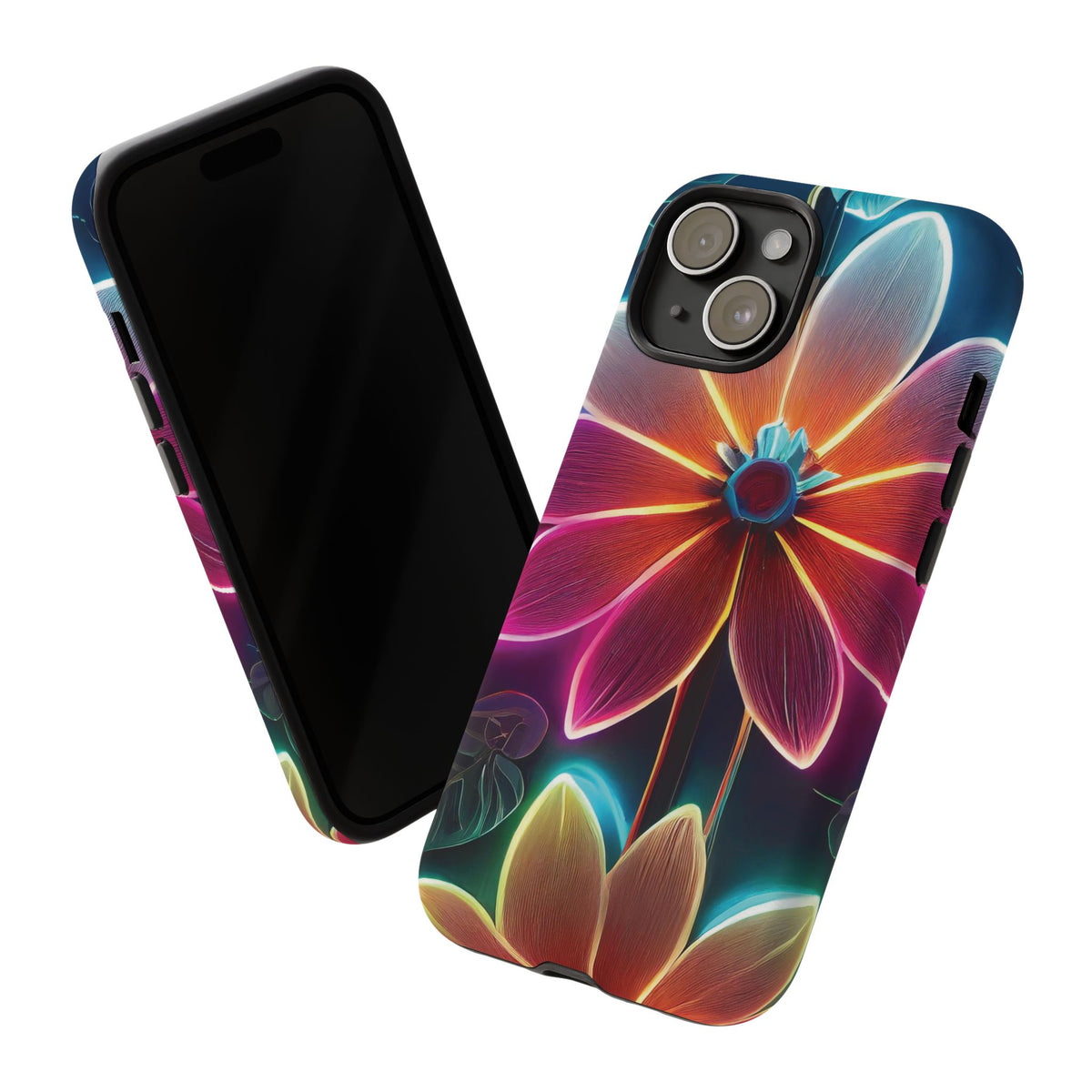Vibrant Neon Flowers Tough Phone Case - Studio 653