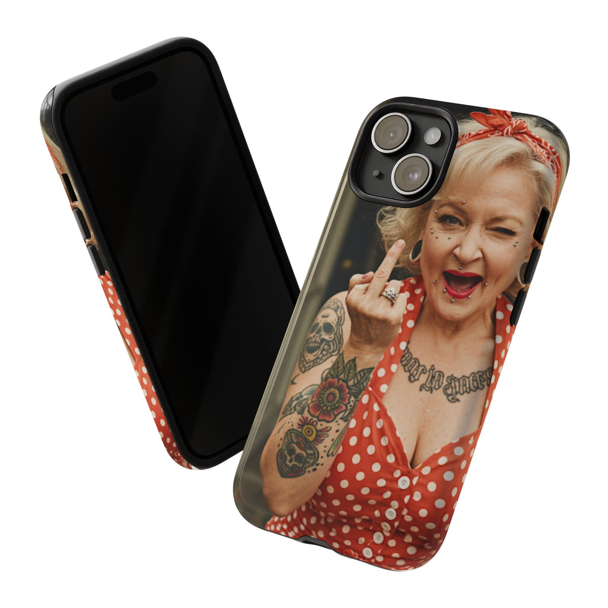 Rebellious Tattooed Betty White Tough Phone Case - Studio 653